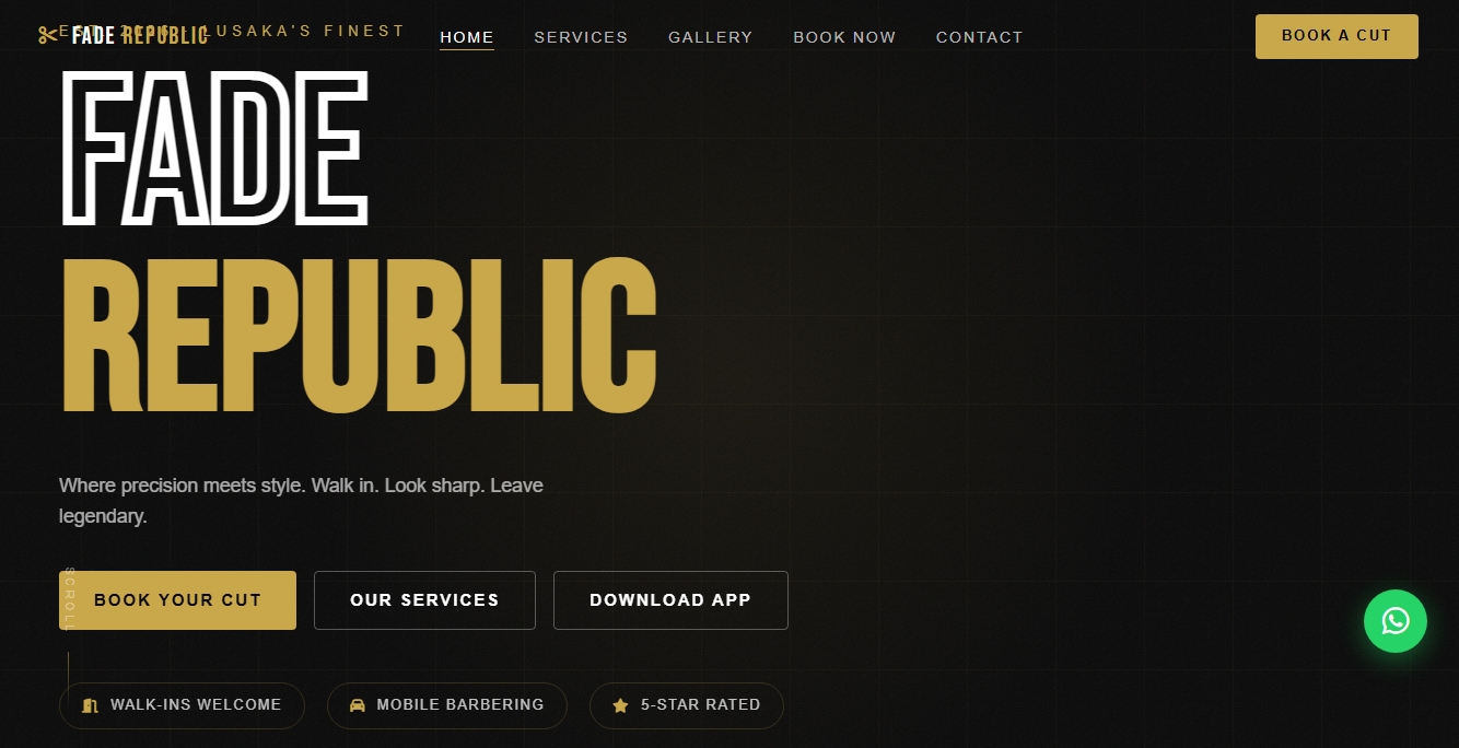 Booking System homepage preview